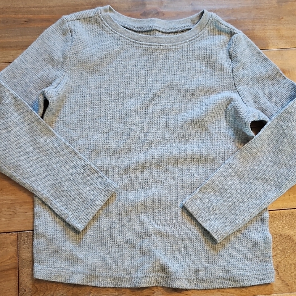 Old Navy Heather Gray Waffle Knit Top